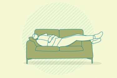 Person sleeping on a sofa