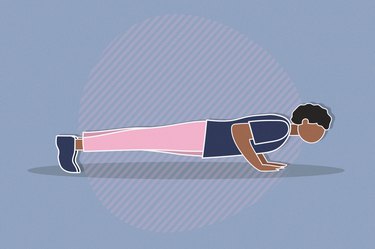 Illustration of a person doing push-ups every day